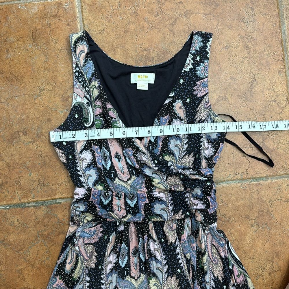 Maeve Anthropologie Leslie Paisley Wrap Top Midi‎ Dress Size S - Picture 12 of 15